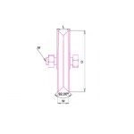 Ράουλο με ρουλεμάν για συρόμενη πόρτα με βίδα FF Group