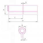 Μεντεσές σιδερόπορτας με δύο στελέχη δίπτερος FF Group