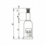 Υδραυλικός γρύλλος μπουκάλας Unimac