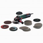 Ρυθμιζόμενος γωνιακός τροχός Metabo WEV 15-125 Quick Inox Set
