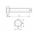 Βίδες εξάγωνες DIN 933 8.8 μαύρες διαμέτρου 04 mm