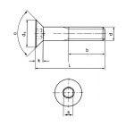 Βίδες άλλεν DIN 7991 10.9 γαλβανιζέ διαμέτρου 03 mm