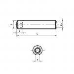 Βίδες άλλεν DIN 916 inox A2 διαμέτρου 02.5 mm