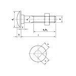 Κασονόβιδες (καρόβιδες) DIN 603 γαλβανιζέ διαμέτρου 10 mm