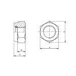 Περικόχλια (παξιμάδια) εξάγωνα ασφαλείας DIN 985 8.8 γαλβανιζέ