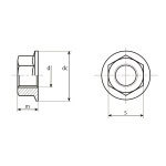 Περικόχλια φλαντζωτά (φλάντζας) DIN 6923 8.8 γαλβανιζέ