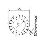 Ροδέλες ασφαλείας DIN 6798-A (αστεροειδείς) inox A2