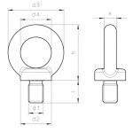 Κρίκοι αρσενικοί DIN 580 γαλβανιζέ
